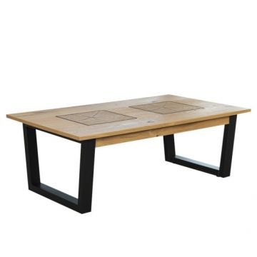 Masa Cafea Urbano Oak, Stejar Rustic Si Negru, 115 Cm