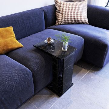 Masuta de cafea Pasific, Comforty, 30x43x61 cm, negru/alb