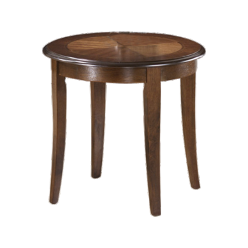 Masuta de cafea Rotunda din MDF si Lemn Maro D60xH55cm California