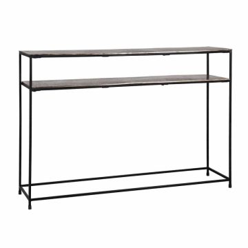 Consola din Metal Negru/Argintiu L119xH81cm Chandon Richmond Interiors