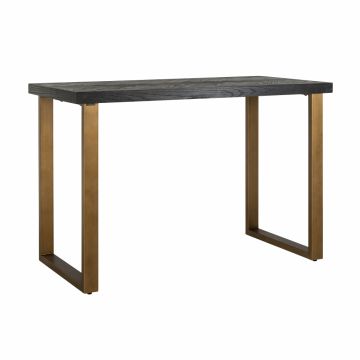 Masa de bar Dreptunghiulara din Metal si Lemn de stejar Alama/Negru L160xH106cm Blackbone Richmond Interiors