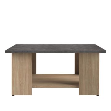 Măsuță de cafea cu blat cu aspect de beton 67x67 cm Square - TemaHome