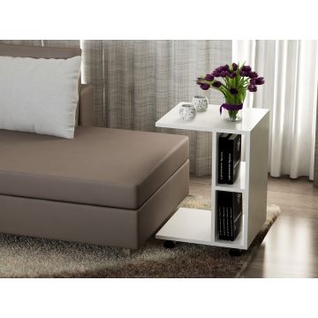 Masuta pentru living General, Furny Home, 45x35x65 cm, alb