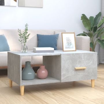 vidaXL Măsuță de cafea, gri beton, 89,5x50x40 cm, lemn compozit