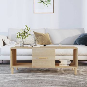 vidaXL Măsuță de cafea, stejar sonoma, 102x50x40 cm, lemn compozit