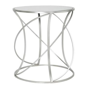Masuta Saturn, Mauro Ferretti, Ø 50x55 cm, fier, argintiu Masuta Saturn, Mauro Ferretti, Ø 50x55 cm, fier, argintiu
