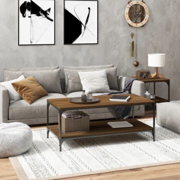 vidaXL Măsuță de cafea, stejar maro, 100x50x40 cm, lemn prelucrat