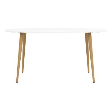 Masă de dining cu blat alb 160x80 cm Oslo - Tvilum