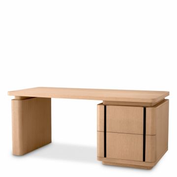 Birou Modesto Eichholtz din Lemn de stejar Bej L180xH76cm