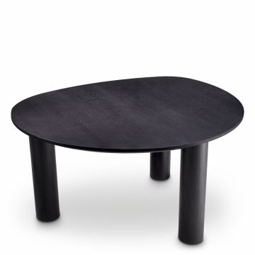 Masa Asimetrica Lombardo Eichholtz din Furnir de stejar Negru de 4-6 persoane L149xH77cm