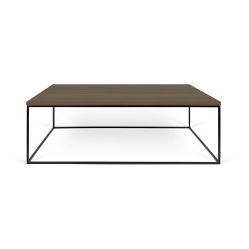 Masă cafea cu blat în decor de nuc și picioare negre TemaHome Gleam