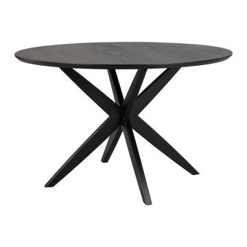 Masă de dining rotundă cu blat cu aspect de lemn de stejar 120x120 cm Calverton - Rowico