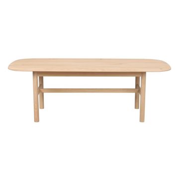 Măsuță de cafea în culoare naturală din lemn masiv de stejar 135x62 cm Hammond - Rowico