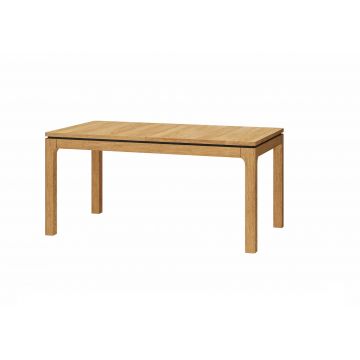 Masa extensibila din pal, furnir si lemn, Porto 40 Stejar Auriu, L160-250xl90xH76 cm