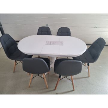 SET KLOSI 2 MASA EXTENSIBILA 100x130 CM + 6 SCAUNE