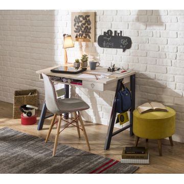 Birou, Çilek, Trio Medium Study Desk, 114x76x64 cm, Multicolor
