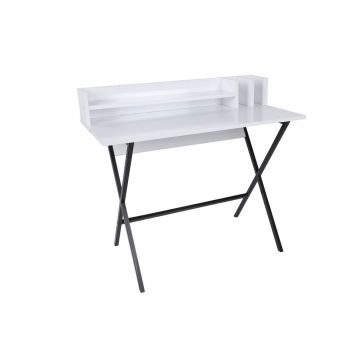 Birou, Mod Design, Steyr, 100x50x89 cm, Alb/Negru