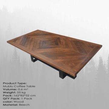 Masuta de cafea, Massive Design, Mublu Medium, 160x50x80 cm, Maro