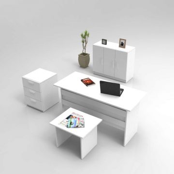 Set mobilier de birou, Locelso, VO12, Alb