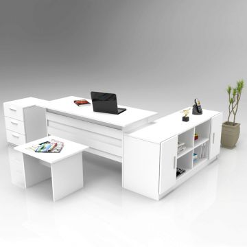 Set mobilier de birou, Locelso, VO13, Alb