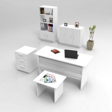 Set mobilier de birou, Locelso, VO14, Alb
