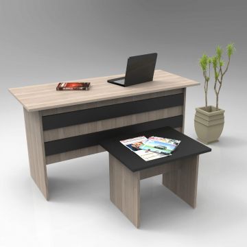 Set mobilier de birou, Locelso, VO8, Stejar / Negru