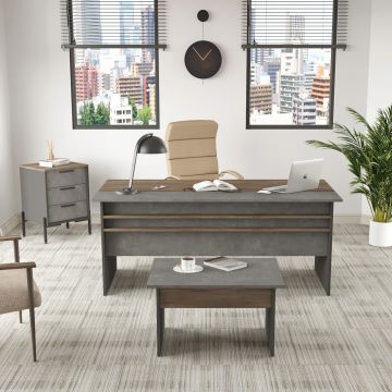 Set mobilier de birou, Locelso, VS7, Maro / Gri / Antracit