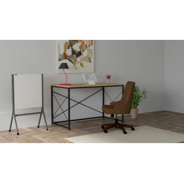 Birou, Puqa Design, Work, 121x72x60 cm, PAL, Safir / Negru