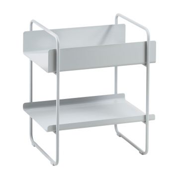 Masă consolă gri deschis din metal 36x48 cm A-Console – Zone