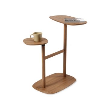 Masuta de cafea dreptunghiulara din lemn masiv si Lemn Bej L72xH75cm Swivo