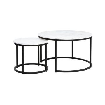 Set 2 masute Dion White/ Black