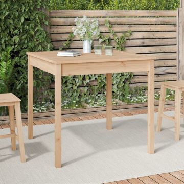 vidaXL Măsuță de grădină, 82,5x82,5x76 cm, lemn masiv de pin