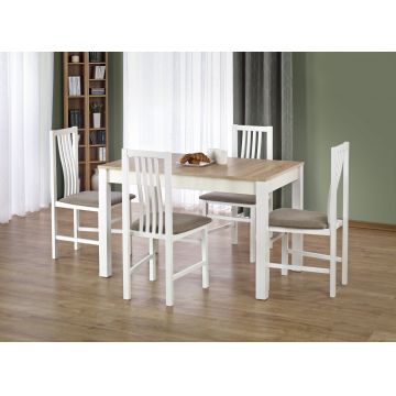 Masa Ksawery alb-stejar - L 120 x l 68 x h 76 cm