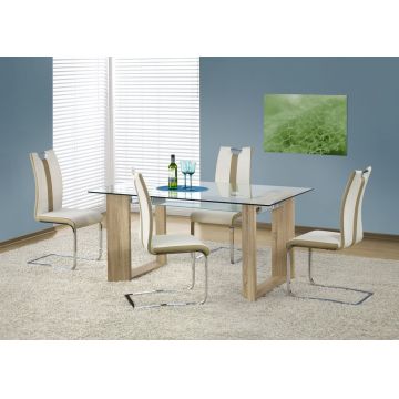 Masa MDF + sticla Bergen - L 150 x l 90 x h 75 cm