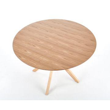 Masa rotunda Nicolas stejar - d120 x h77 cm