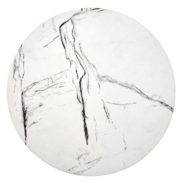 Masuta cafea Antica M marble alba – H41 cm