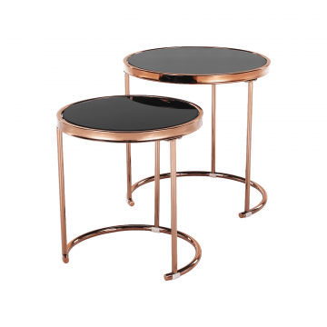 Set 2 masute de cafea MORINO rose gold