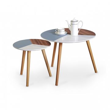 Set 2 mese de cafea Multi - d 40-60 x h 40-48 cm