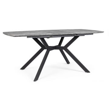 Masa extensibila Dominik, Bizzotto, 140/180 x 90 x 75 cm, otel