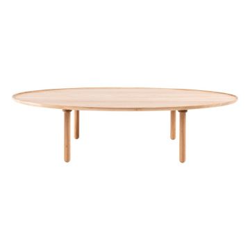 Măsuță de cafea în culoare naturală din lemn de stejar 80x150 cm Mu – Gazzda