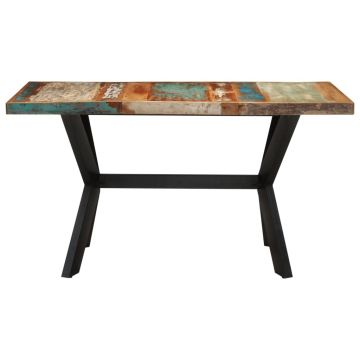vidaXL Masă de sufragerie, 140x70x75 cm, lemn masiv reciclat