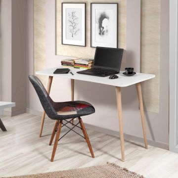 Birou Fabio Study Desk, Stejar, 120x77x60 cm