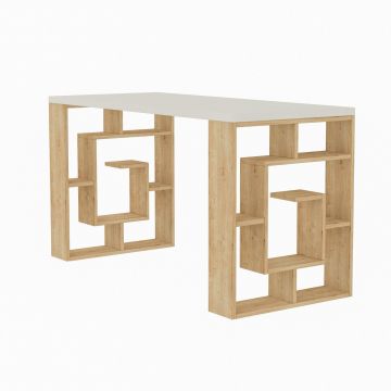 Birou Maze, cu rafturi, 140 x 75 x 60 cm