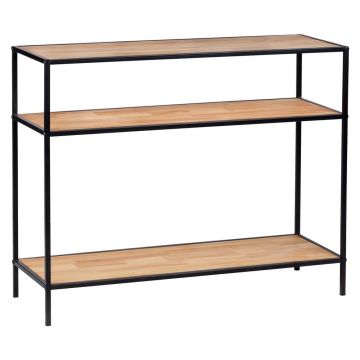 Masă consolă în culoare naturală din lemn masiv de pin 35x100 cm Geo – Wenko