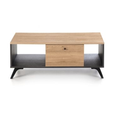 Măsuță de cafea cu blat cu aspect de lemn de stejar 60x100 cm Texas – Marckeric