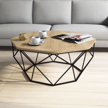Masuta de cafea Diamond Coffee Table, Stejar, 90x38x90 cm
