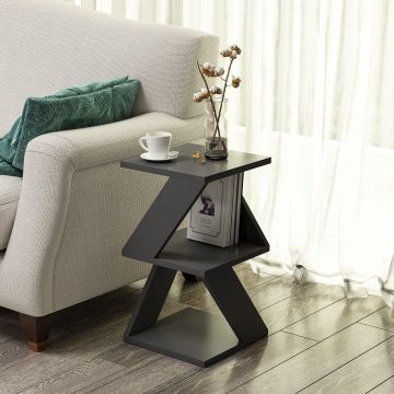 Tabel lateral Albeni - Anthracite, Gri, 50x30x30 cm