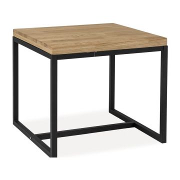 Masa din lemn si metal Lorant C, L60xl60xh54 cm