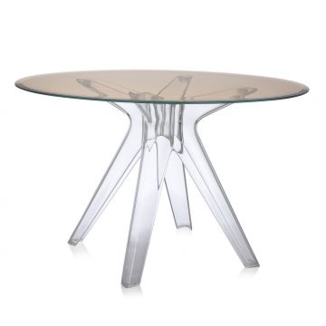 Masa Kartell Sir Gio design Philippe Starck diametru 120cm bronz- transparent