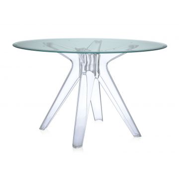 Masa Kartell Sir Gio design Philippe Starck diametru 120cm verde - transparent